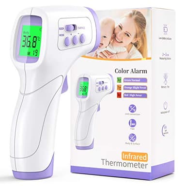 KKmier Termometro Febbre Infrarossi, Termometro Frontale Professionale Senza Contatto con Letture istantanee Accurate, Termometro Digitale Adatto per Neonati, Bambini, Adulti