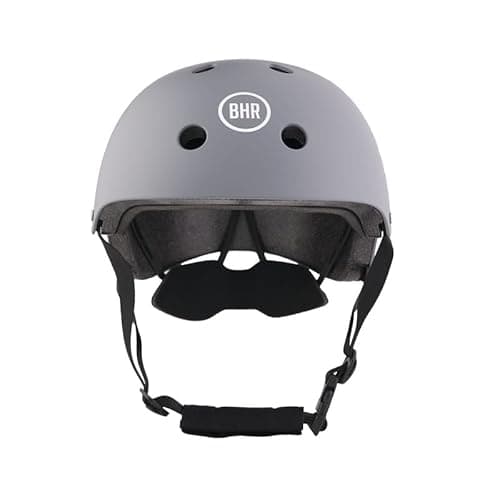 Casco per Monopattino e Scooter Elettrici BHR 837 URBAN - Casco per la Città Omologato CE per Ragazzi e Adulti - Casco per Bicicletta, MTB, BMX, Skateboard, Pattinaggio - Grigio Opaco, M