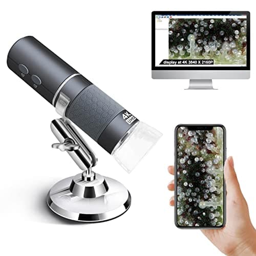 Ninyoon 4K WiFi microscopio per Android, da 50 a 1000X USB Wireless Digital Scope Fotocamera per endoscopio Super HD compatibile con telefono Android Tablet iPhone iPad Windows Mac Chrome Linux