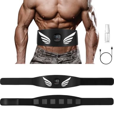 Profey EMS Elettrostimolatore Addominali, Elettrostimolatore Muscolare con 10 modalità 30 Intensità E Indicatore di Consumo Calorico, Stimolatore Muscolare Ricaricabile Maschile e Femminile
