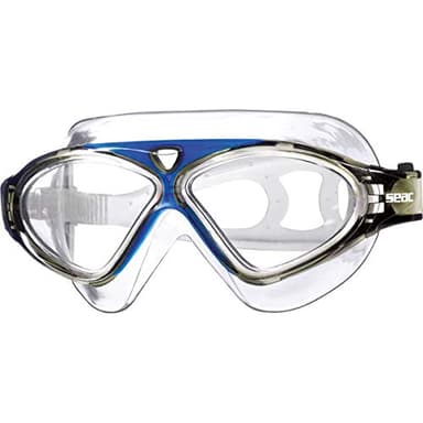 SEAC Vision HD, Occhialini da Nuoto in Piscina e in Mare per Donna e Uomo, Blu, Standard