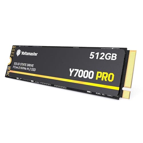Yottamaster Y7000Pro 512GB SSD M.2 PCIe 4.0, fino a 7000MB/s, M.2 2280 NVMe Solid State Drive interno con 3D QLC NAND Flash, Aggiornamento dello Storage per PS5, PC Computer, Laptop, Gaming