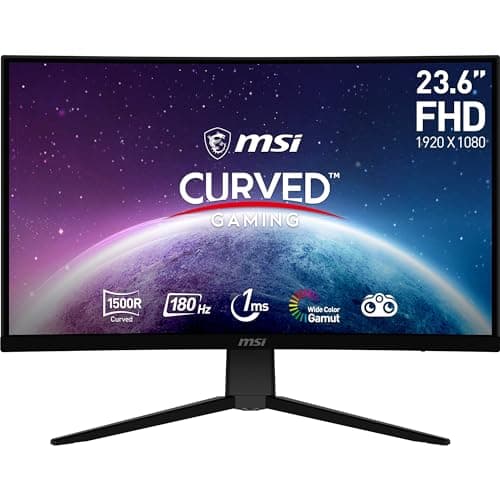 MSI G2422C Monitor Gaming 23,6" FHD - Pannello VA (1920x1080) 1500R, 180Hz / 1ms, Adaptive Sync - DP 1.2a, HDMI 2.0b CEC