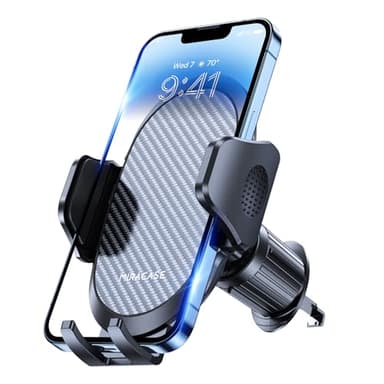 Miracase Porta Cellulare Auto con La Nuova Clip di Aggancio in Metallo, Supporto Telefono Auto per Bocchette dell'Aria, Porta Telefono Auto Universale per iPhone Android e Tutti Gli Smartphone