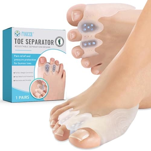 Qullmartle 2 Pezzi Tutore dell'alluce valgo Protezione In Silicone,Rilassare, Divaricare e Allungare alluce valgo, Per Sollievo Dal La Pressione Del Piede Per Uomini E Donne Unisex