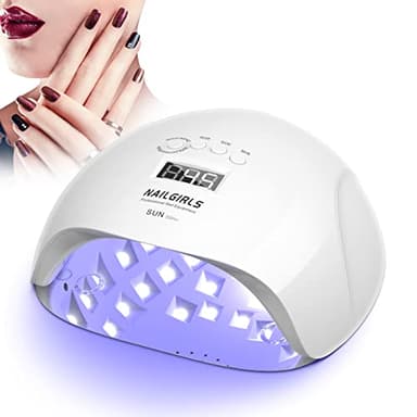 Lampade UV Per Unghie,NAILGIRLS 150W Portatile Lampada per Unghie Asciuga Smalto Fornetto Unghie per Manicure Pedicure,Sensore Di Avvio Automatico Lampada Unghie LED UV,4 Modalità Timer,Display LCD