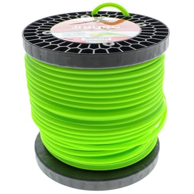 BURG Filo per Decespugliatore Professionale, Sezione Quadrata, 6,0 mm x 55 m, Verde o Arancione Fluorescente