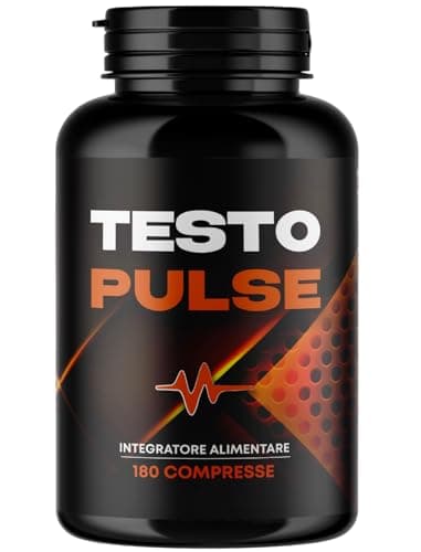 TESTO PULSE | 180 Compresse | Azione Booster Rapida e Potente | Aumento Massa Muscolare Uomo I Alto dosaggio di Tribulus Terrestris, Maca Peruviana, Ashwaganda e ZMA, Testo Pulse