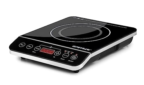 G3 Ferrari G10061 Piastra ad Induzione Singola "Energy", 2000W, Display digitale, Regolazione temperatura, Comandi Soft-Touch, Timer, Nero