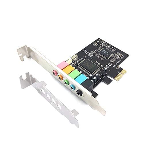 Padarsey - Scheda Audio PCIe 5.1 Interna per PC Windows 7, 3D Stereo PCI-e Con Staffa a Basso Profilo, Chip CMI8738, 32/64 Bit