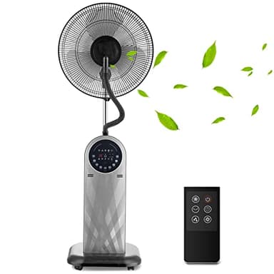 Aigostar Forest Mist 33JTU 95W Ventilatore nebulizzatore interno con telecomando Timer programmabile fino a 8 ore con spegnimento automatico, funzione ionica, display LED