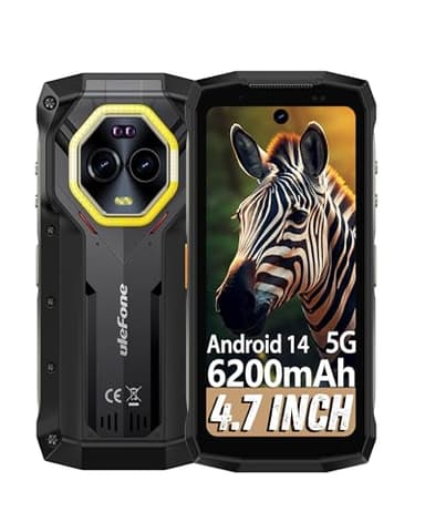 Ulefone Armor Mini 20 Pro Telefono Indistruttibile, Cellulare Android 14 5G con 16+256GB/SD-2TB, 4,7" Pollici HD+ 90Hz, 6200mAh/33W, IP68 Rugged Smartphone 64MP Visione Notturna Doppia SIM GPS/NFC/OTG