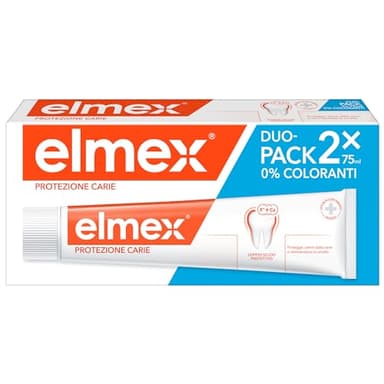 Elmex - Dentifricio Anticarie 2x75ml (Consegna in 48 Ore), Protezione contro la Carie, Protezione di Denti e Smalto, Formula Anticarie Avanzata