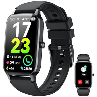 Smartwatch Uomo Donna, 1.57" Orologio Fitness con Effettua/Risposta Chiamate,110+ Sportive Modalità Fitness Tracker, Contapassi/Sonno/Cardiofrequenzimetro, Impermeabil IP68 Smart Watch per Android/iOS