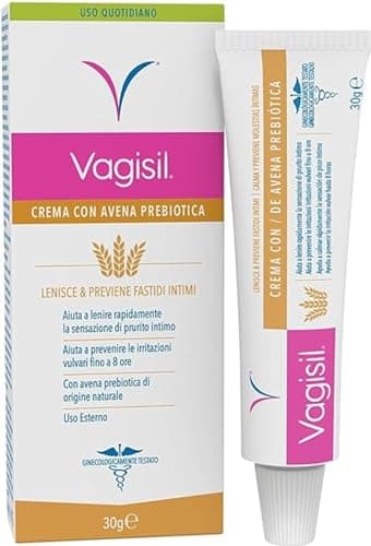 Vagisil Crema Per Prurito Intimo, Igiene Intima Donna, Pelle Sensibile, Con Avena Prebiotica, Formula Delicata, Senza Profumo, Per Uso Quotidiano, 30 g