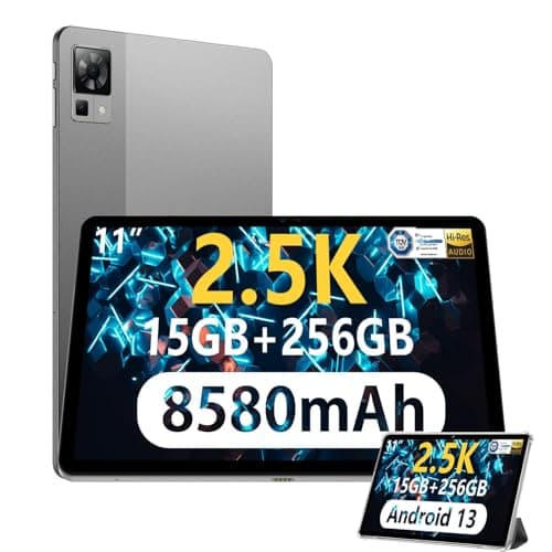 DOOGEE T30 PRO Tablet 11 Pollici, Tablet Android, 15GB RAM+256GB ROM/TF 2TB, Tablet in Offerta, Helio G99 Octa-Core Gaming Tablet, WiFi-6/8580mAh/33W PD/Widevine L1/Tablet con Custodia in Pelle