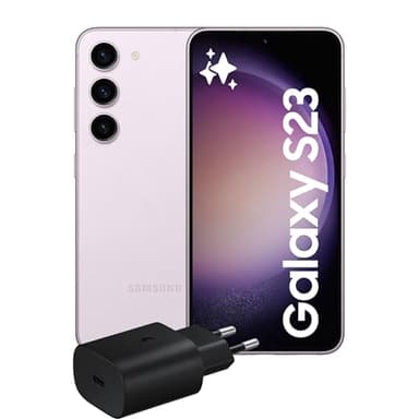 Samsung Galaxy S23 Smartphone AI, Caricatore incluso, Display 6.1'' Dynamic AMOLED 2X, Fotocamera 50MP, RAM 8GB, 256 GB, 3.900 mAh, Lavender [Versione italiana]
