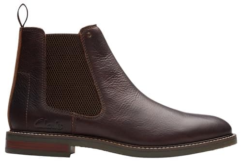 Clarks Jaxen Facile, Stivali Chelsea Uomo, Tumb Marrone, 42.5 EU