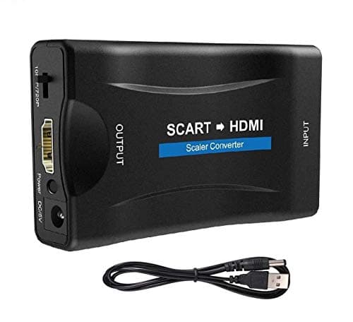 Adattatore Converte L'ingresso Scart Analogico in Uscita Hdmi. Adattatore Video Audio 720p/1080p Per Proiettore Monitor HDTV STB VHS Xbox PS3 Sky Blu-ray Dvd