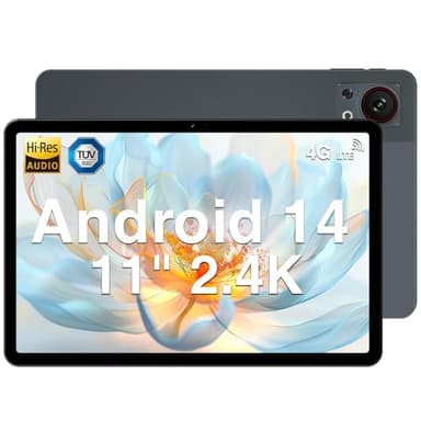 DOOGEE T30SE Android 14 Tablet 11 Pollici, 9GB RAM + 128GB ROM(TF 1TB) 2.4K Tablet PC, 8580mAh 4G LTE +5G WiFi Tablet con Sim, TÜV SÜD Tablet 13MP+5MP Octa-Core Tablet, OTG Widevine L1 Grigi