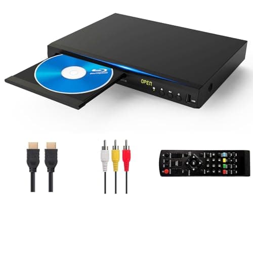 Lettore DVD Blu-ray, Lettore Multimediale per Film e Musica Dolby Audio, Full HD 1080P, lettore Blu-Ray con HDMI/AV/Coassiale, Blu-ray Disc per regione B/2