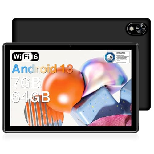 DOOGEE U9 Tablet 10 Pollici 7GB RAM + 64GB ROM (1TB TF), WiFi 6 Tablet Android 13, 10.1” 1280 * 800 HD+ IPS Tablet PC, ablet in Offerta Bluetooth 5.0/5060mAh/OTG/Tipo C/3.5mm Headphone Jack, Nero