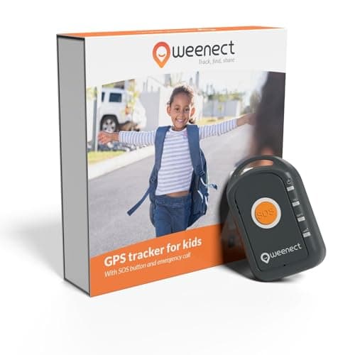 Weenect - GPS per bambini | Senza limiti di distanza | 7 giorni di autonomia | Pulsante di allarme | Telefono di emergenza | 2G | Funziona con abbonamento