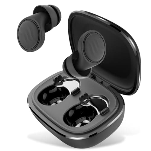 Tappi per orecchie, 35 dB Tappi orecchie dormire Riutilizzabile Silicone di protezione per l'udito con cancellazione del rumore, con 7 Paia in XS/S/M/L per dormire, viaggiare, Relax o concerti-Nero