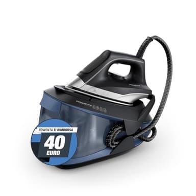 Rowenta Turbosteam Ferro da Stiro con Generatore di Vapore, 2600 Watt, Colpo vapore 350g/min, Vapore Costante 120 g/min, Riscaldamento Rapido, 1,7 L, Sistema Anticalcare, VR8325