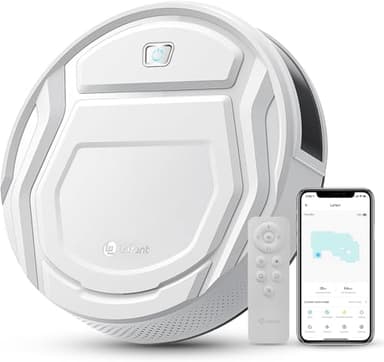 LEFANT Robot aspirapolvere con telecomando, 2200 Pa, aspirapolvere robot, 120 Mins Max, robot aspirapolvere Wi-Fi, autoportante, app/Alexa, ideale per peli di animali, tappeti, pavimenti duri 210P