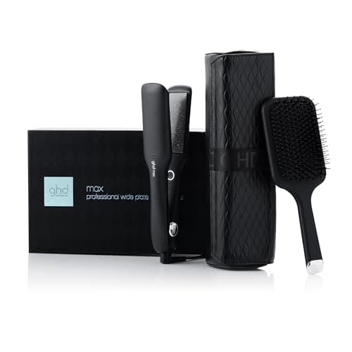 ghd Max Gift Set - Include piastra con lamelle larghe, spazzola e custodia resistente al calore - Piastre più larghe per uno styling veloce, senza crespo – Per capelli lunghi, folti e ricci