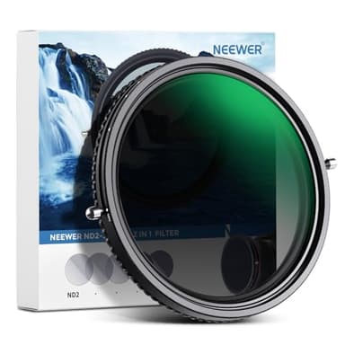 NEEWER 2 in 1 Filtro ND Variabile 58mm ND2-ND32 e CPL(Polarizzatore), senza X/Vetro Ottico HD/multistrato/ultra sottile/idrorepellente/resistente ai graffi