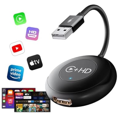 Mate TV per Auto, CarPlay Wireless con Adattatore Multimediale HDMl per CarPlay Cablato di Fabbrica a Wireless, Converter Mate TV per Auto per Fire/Google TV Sticks Dispositivi Multimediali Mirroring