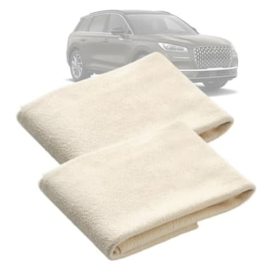 Souruud 2 Pezzi Pelle di Daino per Auto Professionale, Panno per Pulizia Auto Asciugatura Rapida, Pelle di Daino per Lucidatura Senza Graffi, Ultra Assorbente e Senza Lanugine – 60x40 cm