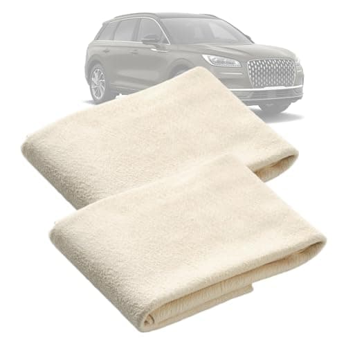 Souruud 2 Pezzi Pelle di Daino per Auto Professionale, Panno per Pulizia Auto Asciugatura Rapida, Pelle di Daino per Lucidatura Senza Graffi, Ultra Assorbente e Senza Lanugine – 60x40 cm