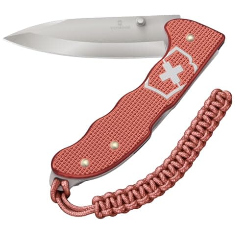 Victorinox Multiuso Evoke Alox Limited Edition 2025, 5 Funzioni, Multiuso Grande, Cordino in Paracord, in Scatola Regalo, Stone Red
