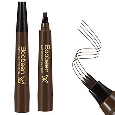 Boobeen Matita per sopracciglia liquida waterproof - Matita per sopracciglia Microblading con applicatore a punta a forchetta - Crea sopracciglia dall'aspetto naturale senza sforzo