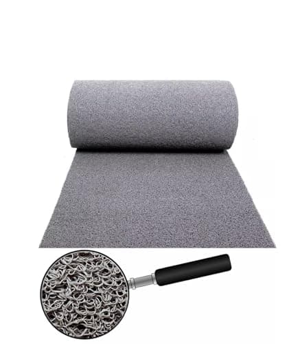 TAPPETO PROFESSIONALE PVC ricciolo (specifico esterni ed incavi) altezza rotolo cm 120 spessore 15mm 5,9Kg/Mquadro CE N1907/2006 sostanze non potenzialmente pericolose (GRIGIO, 120X140 Cm)