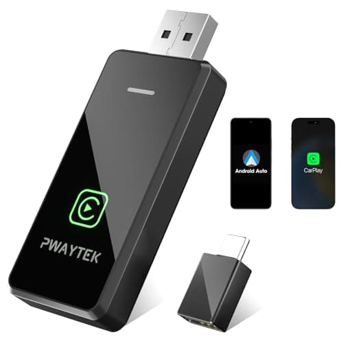 Adattatore wireless 2 in 1 per Apple CarPlay e Android, converte cablato in wireless, Plug & Play per iOS 10+ e auto dal 2017 (USB-A/C)