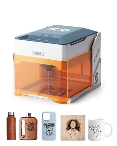 WAINLUX K10 3W Incisore Laser, Mini macchina per incidere laser, incisione laser per legno, vetro, pelle, silicone, carta acrilica, precisione fino a 0,01 mm, 3000 mm/min