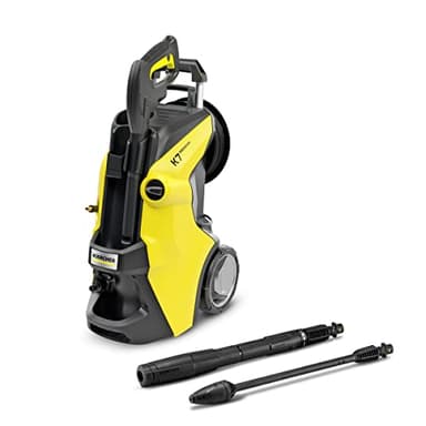 Kärcher Idropulitrice K 7 Premium Power da 180 Bar + Avvolgitubo + 2 Lance: 1 Ugello Mangia Sporco + 1 Vario Power, Pistola LED, Erogazione detergente dalla lancia Sistema Plug'n'Clean + Tubo 10m