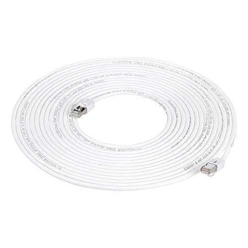 Amazon Basics Cavo di rete Ethernet patch Cat7 ad alta velocità gigabit con connettori RJ45, bianco, 15m (confezione da 1)