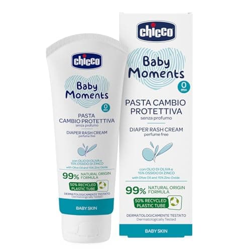 Chicco Baby Moments Pasta Cambio Protettiva, Pasta Cambio Pannolino, Con Ossido di Zinco, Formula Delicata, Protegge dalle Irritazioni causate dal Pannolino, Senza Profumo, 100 ml