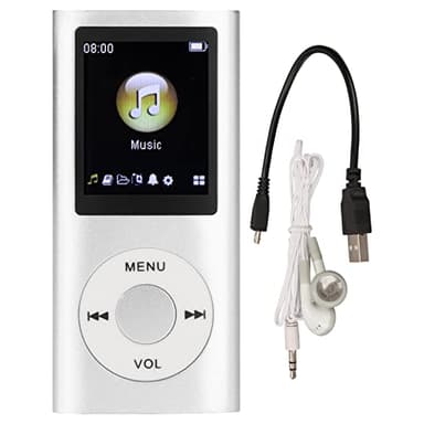 Lettore MP3 Elegante Lettore Musicale Multifunzionale con Lossless con Auricolari,Lettore Musicale Portatile MP3 con Schermo LCD Sottile da 1,8 Pollici,Supporto Scheda di