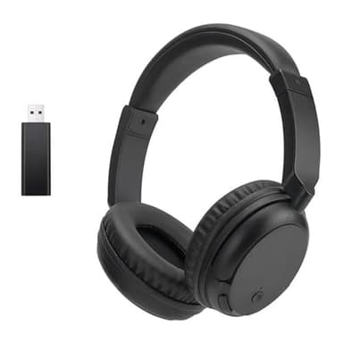 Nightwooolf Cuffie TV Senza Fili, Cuffie Bluetooth Senza Fili Con Bassi Profondi Sopra L'orecchio Per Adulti e Anziani, Cuffie Stereo HiFi Leggere per TV in Ufficio, PC, Cellulare (Nero)