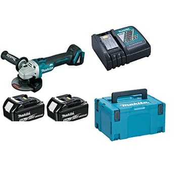 Makita DGA506RTJ Smerigliatrice angolare 125mm 2x18V 5Ah Li-ion con valigetta Makpac