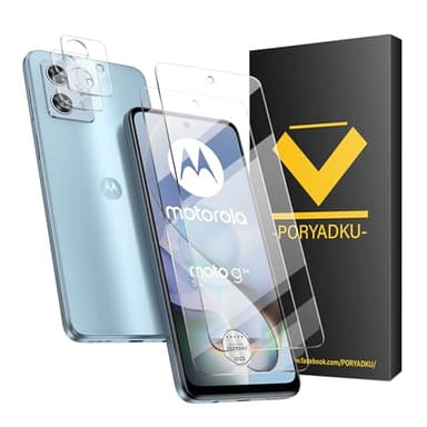 Mkeke 2+2 Pezzi Pellicola Vetro Temperato Per Motorola Moto G54 5G, 2 Pezzi Pellicola Protettiva e 2 Pezzi Pellicola Fotocamera, Anti-Impronte, Senza Bolle, Anti-Graffio, Ultra HD