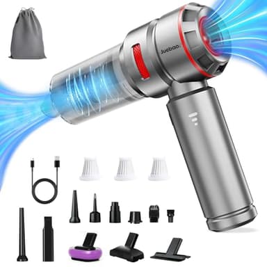Aspirapolvere Senza Fili Aspirabriciole Portatile: 16000Pa Aspiratore per Auto Potente - Batteria da 6000mAh Mini Aspirapolvere con 3 Filtri HEPA - USB Ricaricabile Aspiratore per Auto Peli Casa Letto