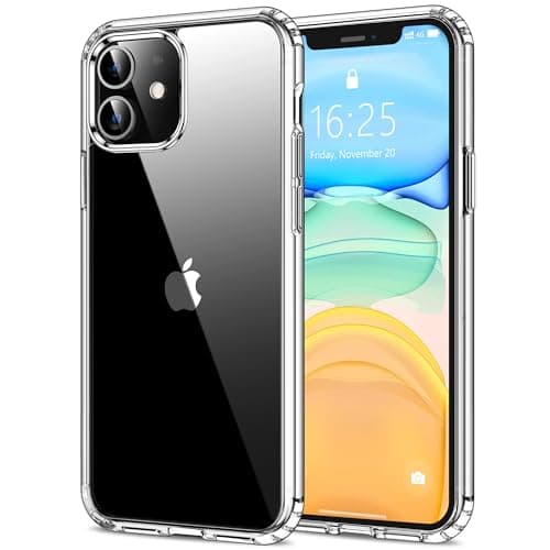 HOOMIL Cover per iPhone 11 6,1 Pollici, Custodia Anti-Ingiallimento, Antiurto e Anti-Graffi, Retro Rigida Trasparente - Crystal Clear