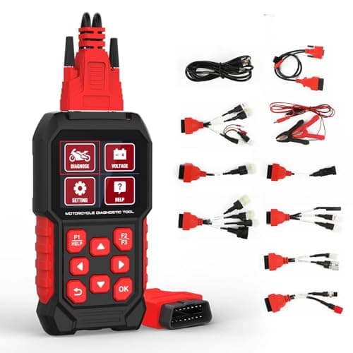 MR CARTOOL OBD2 Diagnostico per Moto Scanner per Kawasaki Honda Yamaha Triumph KTM EU, Moto Diagnostica Memoria di Errore Lettura Moto, Strumento Diagnostico, Codici di Errore Chiari